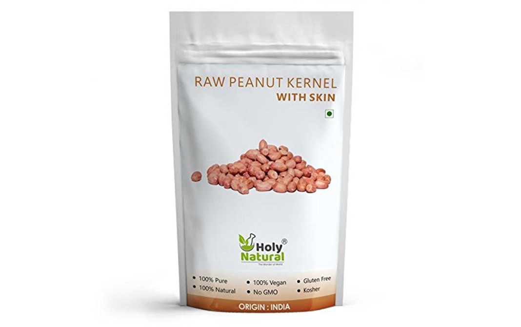 Holy Natural Raw Peanut Kernel With Skin   Pack  500 grams